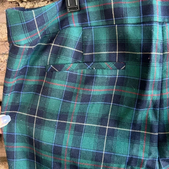 Talbots Heritage Vintage Tartan Plaid Size Zip Straight Leg Pants Size 12 - Picture 3 of 7
